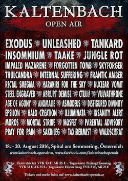 18 t/m 20 Aug 2016 - Kaltenbach Open Air