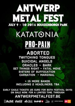 9 & 10 Jul 2016 - Antwerp Metal Fest