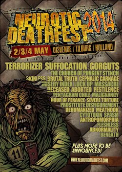 2 t/m 4 Mei 2014 - Neurotic Deathfest