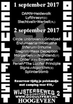 1 & 2 Sep 2017 - Occultfest