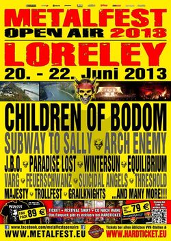 20 t/m 22 Jun 2013 - Metalfest Loreley 2013